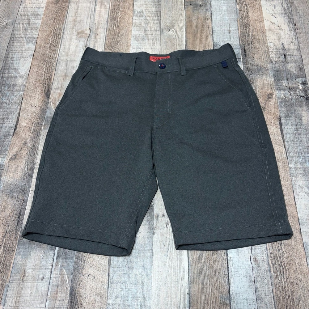 Halsey Sport‎ Shorts Mens 30 Heather Grey Performance Stretch Flat Front Golf